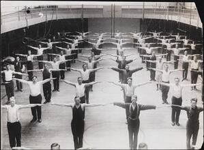 [Firemen exercising.]