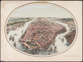 Birds Eye View of New York and Environs