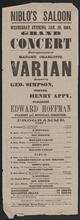 Grand concert, Wednesday evening, January 20, 1864 at Niblo's Saloon. First appearance of Madame Charlotte Varian