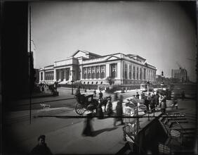 [New York Public Library, 42nd Street and Fifth Avenue.]