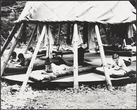 Union Settlement House, Summer Campers, Rest Hour and Letter Writing Time.