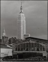[View of the Empire State Building from Pier 58.]