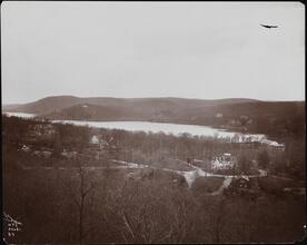 [The Wee Wah Lake, hills and other houses viewed from the C.B. Alexander, Esq. estate at Tuxedo Park, N.Y.]
