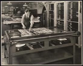 Unz & Co., Printers and Stationers, Third Floor, Illuminated Glass Table.
