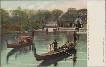 Gondolas in Central Park, New York.