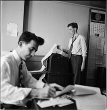Teenage Radio Show [Teenagers in an office.]