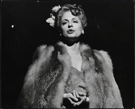 [Patti LuPone as Eva Perón in "Evita".]