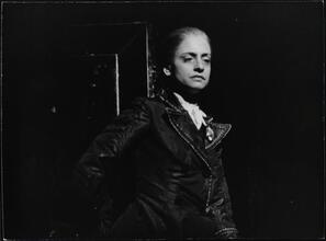 [Patti LuPone as Eva Perón in "Evita".]