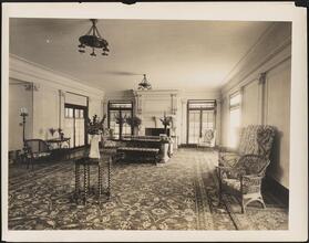 [Interior of residence or clubhouse.]