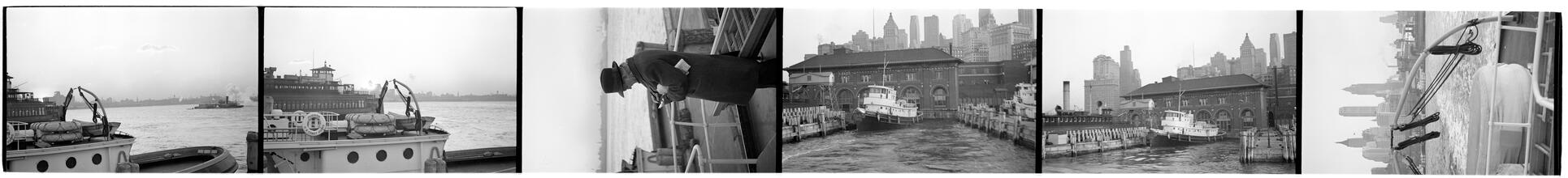 [Views of waterfront activity.]
