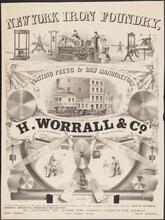 New York Iron Foundry, Printing Press & Saw Manufactory, H. Worrall & Co.