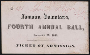 Jamaica Volunteers, Fourth Annual Ball