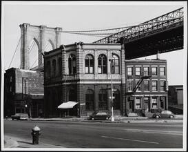 [Long Island Safe Deposit Company building and Bankside Boon Dock bar and restaurant.]