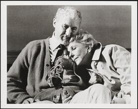 [Anthony Quayle as Rodion Nikolayevich and Mary Martin as Lidya Vasilyevna in "Do You Turn Somersaults?".]