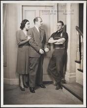 [Lila Lee as Doris Shelby, James Todd as Dr. William A. Shelby, and Roy Hargrave as Hal Wilson in "Blind Alley".]