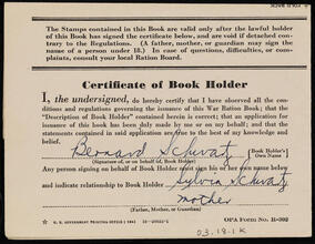 United States of America War Ration Book One