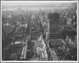 Rockefeller Center. Construction view from elevated point