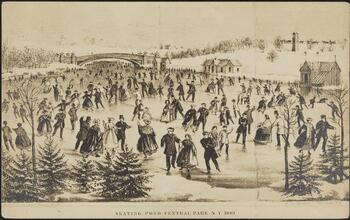 Skating Pond, Central Park, N. Y. 1861.
