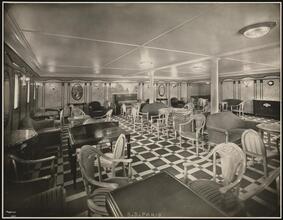 French Line, S.S. "Paris", Second Class, Interior, Ladies Saloon.