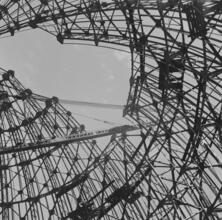 [Construction of the Perisphere, New York World's Fair site.]