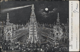 View of Luna Park at Night, Coney Island, N. Y.