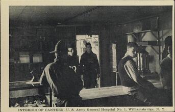 Interior of Canteen, U.S. Army General Hospital No. 1 Williamsbridge, N.Y.