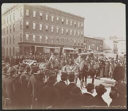 Funeral of Isaac E. Hoagland Turning into 48th St., N.Y.