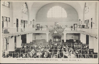 Registry Floor, Immigration Station.  Ellis Island, N.Y.