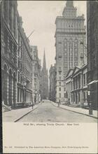 Wall Str., showing Trinity Church. New York