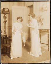 [Marguerite Clark and Elizabeth Nelson in Act 1 of "Are You a Crook?".]