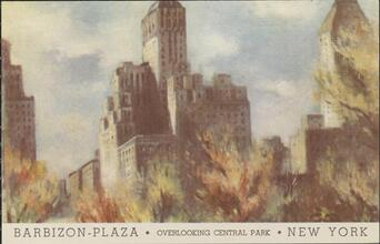 Barbizon Plaza, Overlooking Central Park, New York.