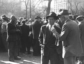 Untitled [Man at Political Discussion, Union Square]