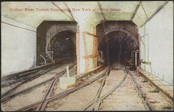 Hudson River Tunnel, Connecting New York and New Jersey.