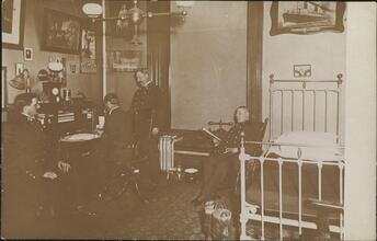 [Firemen in an office.]