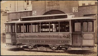 Electric Cars [Tenallytown streetcar No. 4, High Street & Tenallytown Road, Water Street to District Line, with Thomson-Houston motor.]