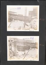 Original Exhibits of Rapid Transit Subway Construction Company, Plaintiff [Two views of subway onstruction at 42nd Street and Lexington Avenue.]