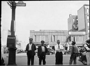 Men Standing on Lenox Avenue, Harlem.