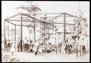 [School children in playground.]