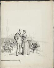 Young Couple Against New York Background