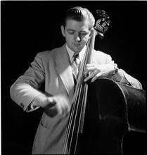 Swing Band Contest Sponsored by LOOK [Man playing an upright bass.]