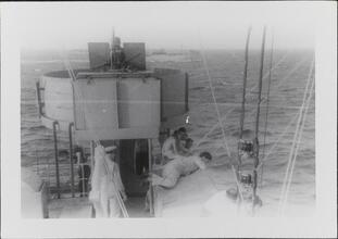 [Crew members on U.S. Navy ship.]