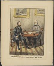 Surrender of Genl. Lee, at Appomattox C.H. Va. April 9th 1865.