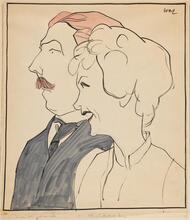 [Howard Lindsay as Father and Dorothy Stickney as Vinnie in "Life With Father.]