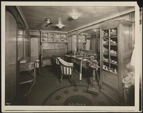 French Line, S.S. "Paris", First Class, Interior, Ladies Hair Dressing Parlor.