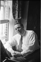 Christopher Lynch [Christopher Lynch, Irish tenor, looking out a window.]