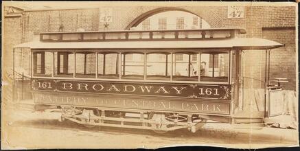 Cable Cars [Broadway No. 161 streetcar, Battery to Central Park.]