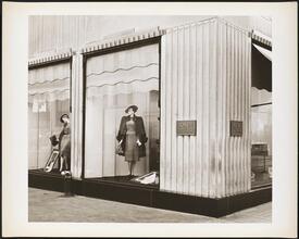 56th Street and Fifth Avenue. Bonwit Teller. Display windows