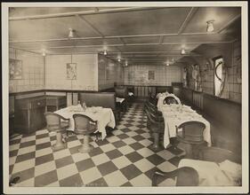 French Line, S.S. "Paris", First Class, Interior, Children's Dining Room.