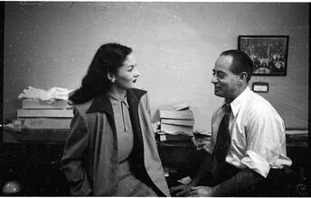 Show Girl [Rosemary Williams talking to a man.]