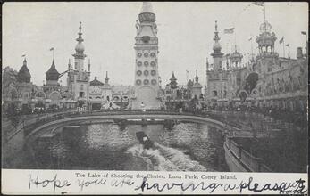 The Lake of Shooting the Chutes, Luna Park, Coney Island.